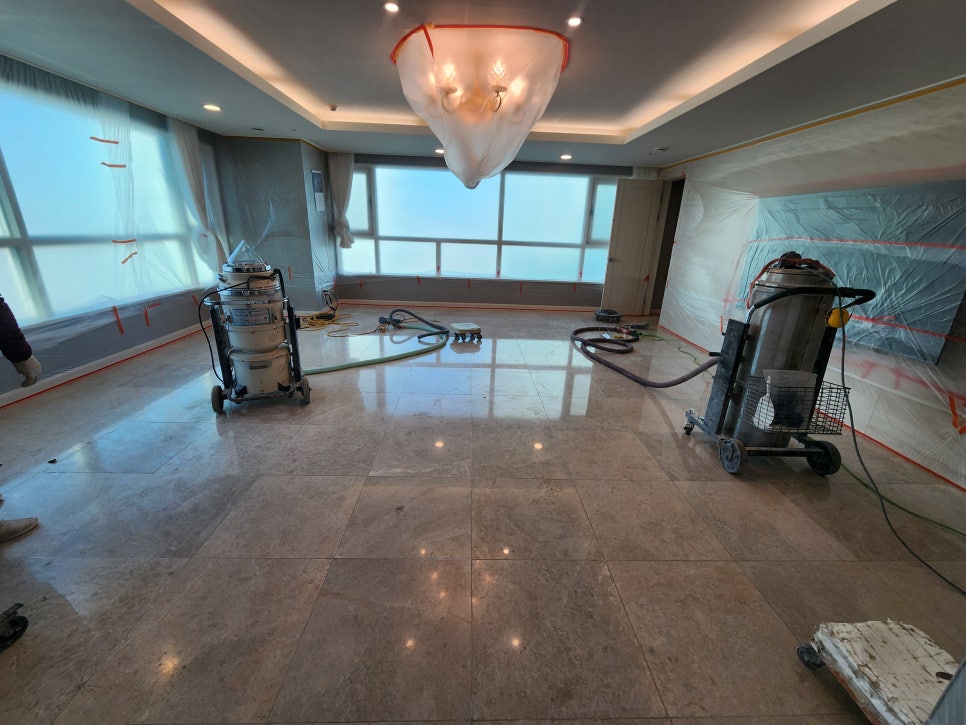 작업 전 바닥 전체 모습