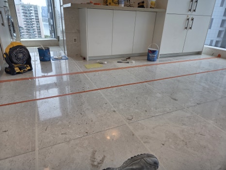 줄눈 충전 후 상태